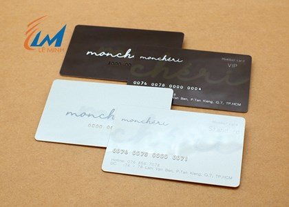 Mẫu thẻ thành viên dập nổi đẹp