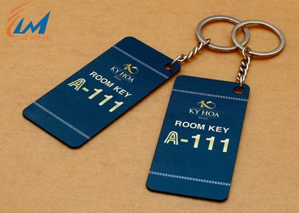 Móc khóa mica in số phòng, số xe theo yêu cầu